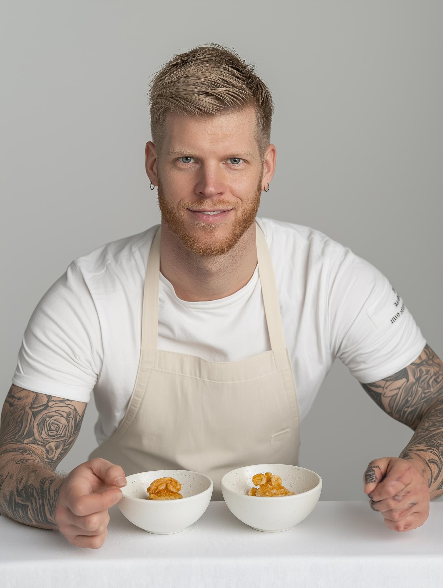 portrait of host coordinating a table